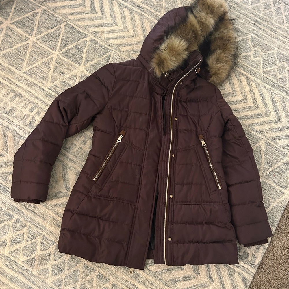 Vince Camuto Faux Fur Puffer, Sz S - Picture 4 of 6